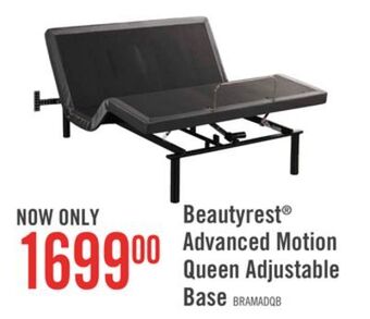 The Brick Beautyrest® advanced motion queen adjustable base offer