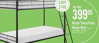 The Brick Noah twin/twin bunk bed offer