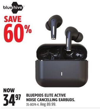 Canadian Tire Bluehive bluepods elite active noise cancelling earbuds offer