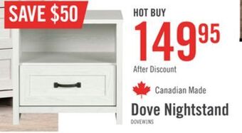 The Brick Dove nightstand offer
