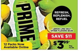 Showcase Prime lemon lime offer