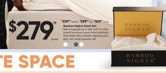 Sleep Country Bamboo nights sheet set offer