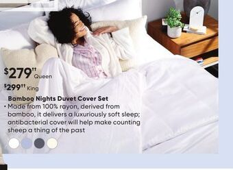 Sleep Country Bamboo nights duvet cover set offer
