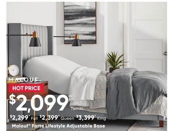 Sleep Country Malouf forte lifestyle adjustable base offer