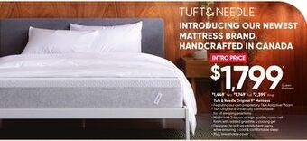 Sleep Country Tuft & needle original 9 mattress offer