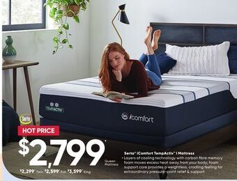 Sleep Country Serta® icomfort tempactiv i mattress offer