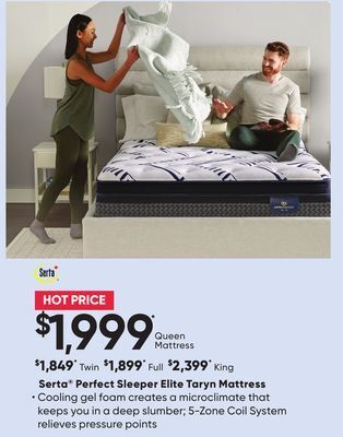 Sleep Country Serta® perfect sleeper elite taryn mattress offer