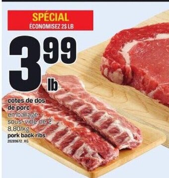 Provigo pork back ribs offer