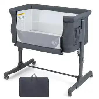 Best Buy Gymax 3-in-1 baby bassinet beside sleeper crib with 5-level adjustable heights offer