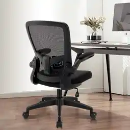 Best Buy Felixking office chair - ergonomic desk chair with swivel lumbar support and flip up arms - black offer