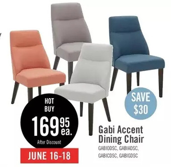 The Brick Gabi accent dining chair - mango offer