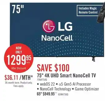 The Brick Lg 65 nanocell nano75 led 4k uhd smart webos tv - 65nano75uqa.acc offer