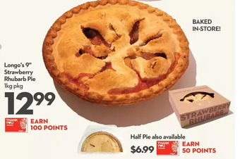 Longo's Longo's 9 strawberry rhubarb pie offer