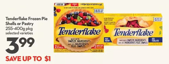 Longo's Tenderflake frozen pie shells or pastry offer