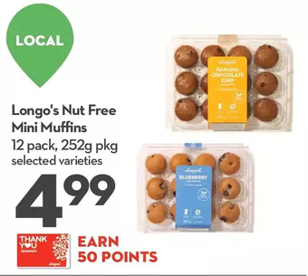Longo's Longo's nut free mini muffins offer