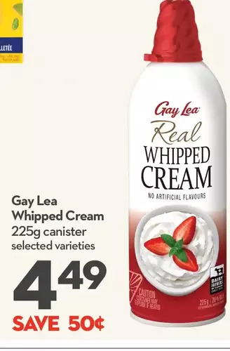 Longo's Gay lea whipped cream offer