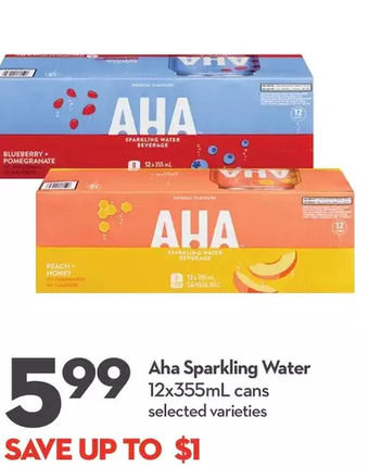 Longo's Aha sparkling water offer