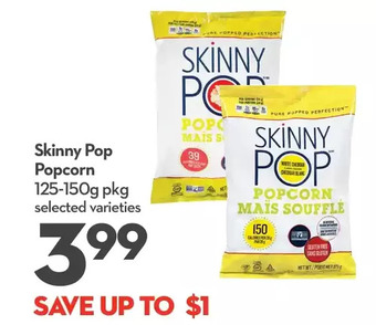 Longo's Skinny pop popcorn offer
