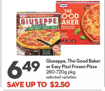 Longo's Giuseppe, the good baker or easy pizzi frozen pizza offer