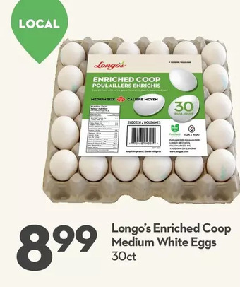 Longo's Longo's enriched coop medium white eggs offer