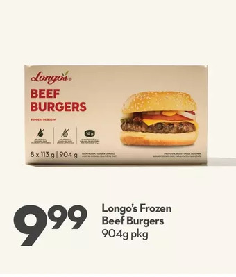 Longo's Longo's frozen beef burgers offer