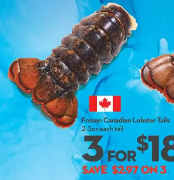 Longo's Frozen canadian lobster tails offer