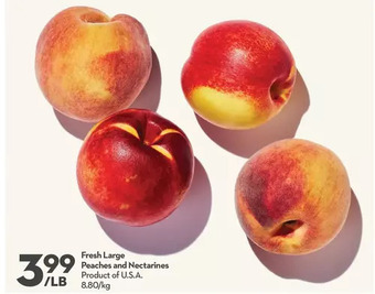 Longo's Fresh large peaches and nectarines offer