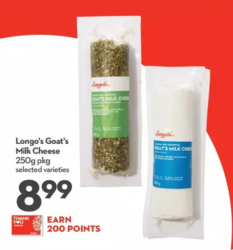 Longo's Longo's goat's milk cheese offer
