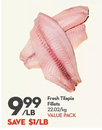 Longo's Fresh tilapia fillets offer