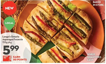 Longo's Longo's ontario asparagus focaccia offer
