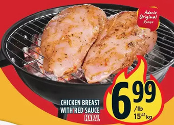 Marché Adonis Chicken breast with red sauce offer