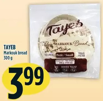 Marché Adonis Tayeb markouk bread offer
