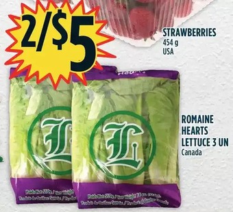 Marché Adonis Romaine hearts lettuce 3 un offer