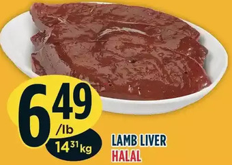 Marché Adonis Lamb liver halal offer
