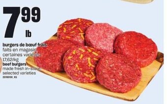 Provigo beef burgers offer