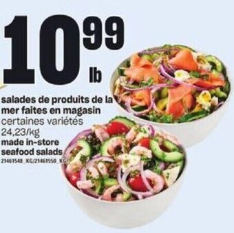 Provigo made in-store seafood salads offer