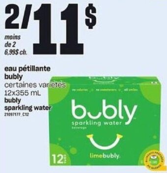 Provigo bubly sparkling water 12 x 355 mL offer