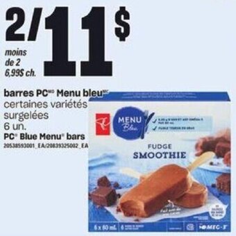 Provigo PC Blue Menu® bars 6 un. offer
