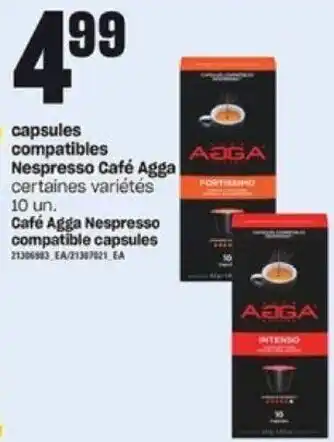 Provigo Café Agga Nespresso compatible capsules 10 un. offer
