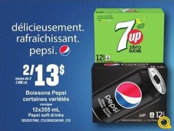 Provigo Pepsi soft drinks 12x355 mL offer