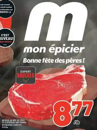 Metro RIB STEAKS OR ROAST, ECONOMIC PACK offer