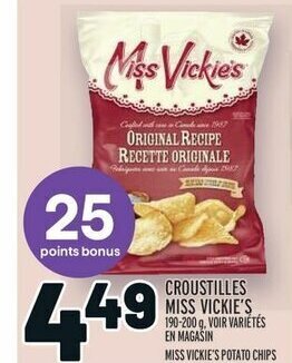 Metro MISS VICKIE'S POTATO CHIPS offer