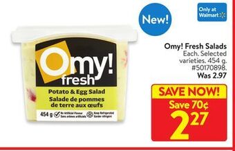 Walmart Omy! fresh salads offer