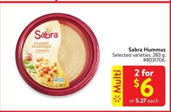 Walmart Sabra hummus offer