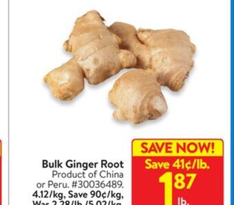 Walmart Bulk ginger root offer