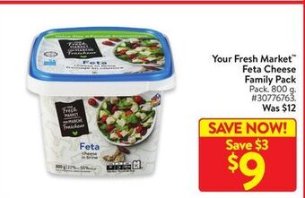 Walmart Your fresh market feta cheese family pack offer