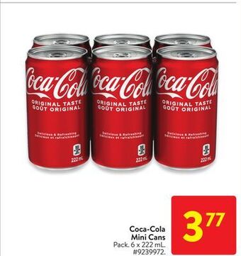 Walmart Coca-cola mini cans offer