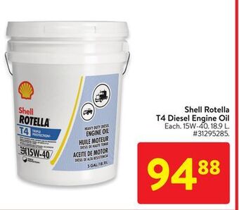 Walmart Shell rotella t4 diesel engine oil offer
