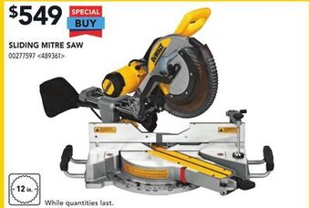 Lowe's Dewalt sliding mitre saw offer