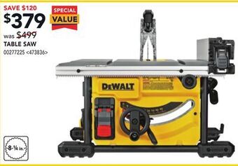 Lowe's Dewalt table saw offer